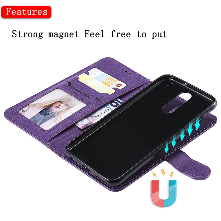 For Huawei Mate 10 Lite Solid Color Horizontal Flip Protective Case with Holder & Card Slots & Wallet & Photo Frame & Lanyard