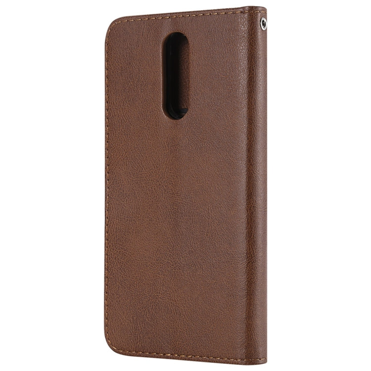 For Huawei Mate 10 Lite Solid Color Horizontal Flip Protective Case with Holder & Card Slots & Wallet & Photo Frame & Lanyard