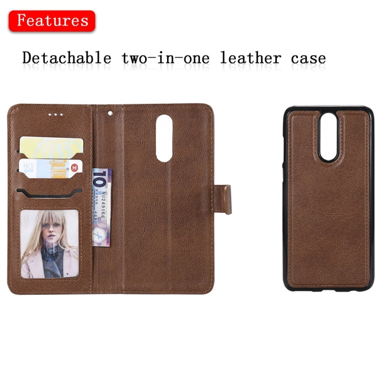 For Huawei Mate 10 Lite Solid Color Horizontal Flip Protective Case with Holder & Card Slots & Wallet & Photo Frame & Lanyard