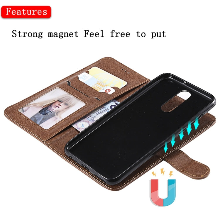 For Huawei Mate 10 Lite Solid Color Horizontal Flip Protective Case with Holder & Card Slots & Wallet & Photo Frame & Lanyard