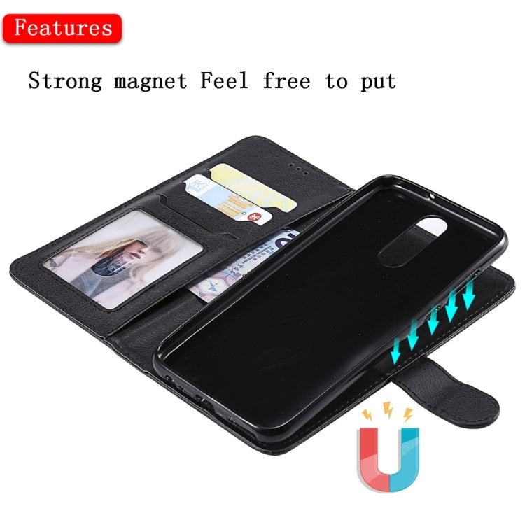 For Huawei Mate 10 Lite Solid Color Horizontal Flip Protective Case with Holder & Card Slots & Wallet & Photo Frame & Lanyard