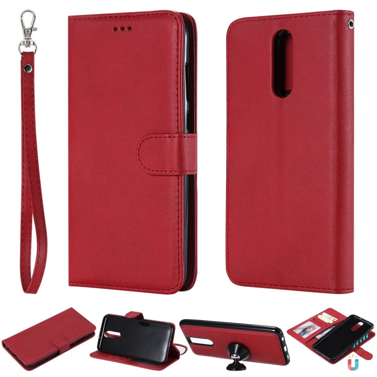 For Huawei Mate 10 Lite Solid Color Horizontal Flip Protective Case with Holder & Card Slots & Wallet & Photo Frame & Lanyard