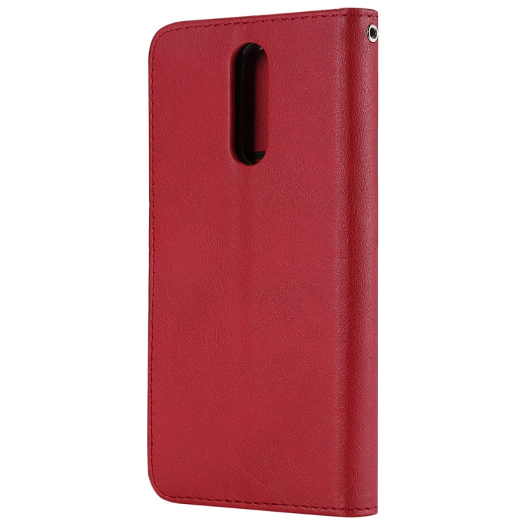 For Huawei Mate 10 Lite Solid Color Horizontal Flip Protective Case with Holder & Card Slots & Wallet & Photo Frame & Lanyard