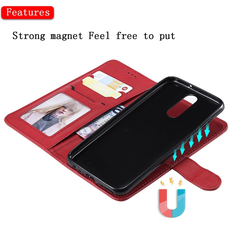 For Huawei Mate 10 Lite Solid Color Horizontal Flip Protective Case with Holder & Card Slots & Wallet & Photo Frame & Lanyard