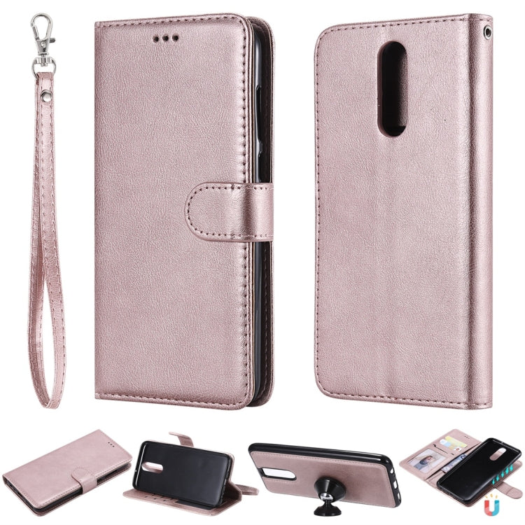 For Huawei Mate 10 Lite Solid Color Horizontal Flip Protective Case with Holder & Card Slots & Wallet & Photo Frame & Lanyard