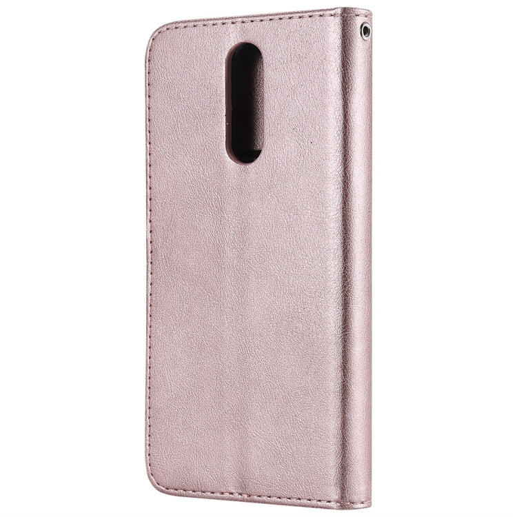 For Huawei Mate 10 Lite Solid Color Horizontal Flip Protective Case with Holder & Card Slots & Wallet & Photo Frame & Lanyard