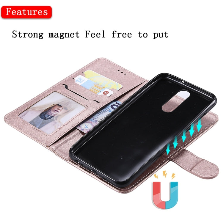 For Huawei Mate 10 Lite Solid Color Horizontal Flip Protective Case with Holder & Card Slots & Wallet & Photo Frame & Lanyard