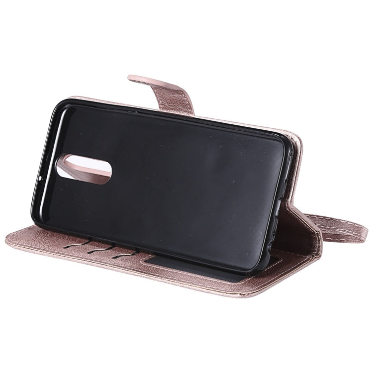 For Huawei Mate 10 Lite Solid Color Horizontal Flip Protective Case with Holder & Card Slots & Wallet & Photo Frame & Lanyard