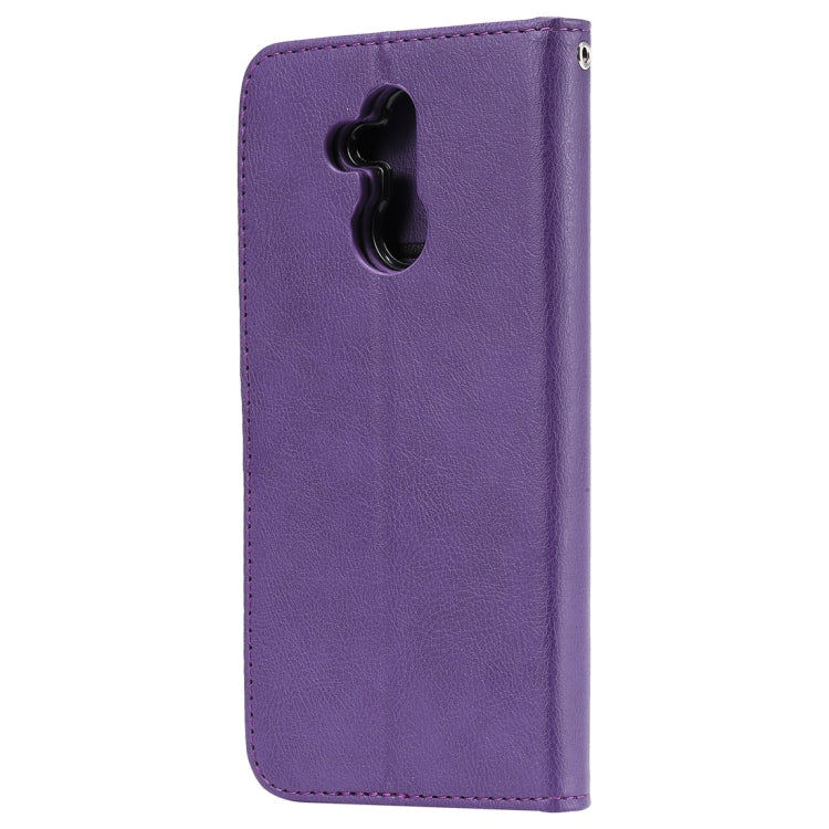 For Huawei Mate 20 Lite Solid Color Horizontal Flip Protective Case with Holder & Card Slots & Wallet & Photo Frame & Lanyard