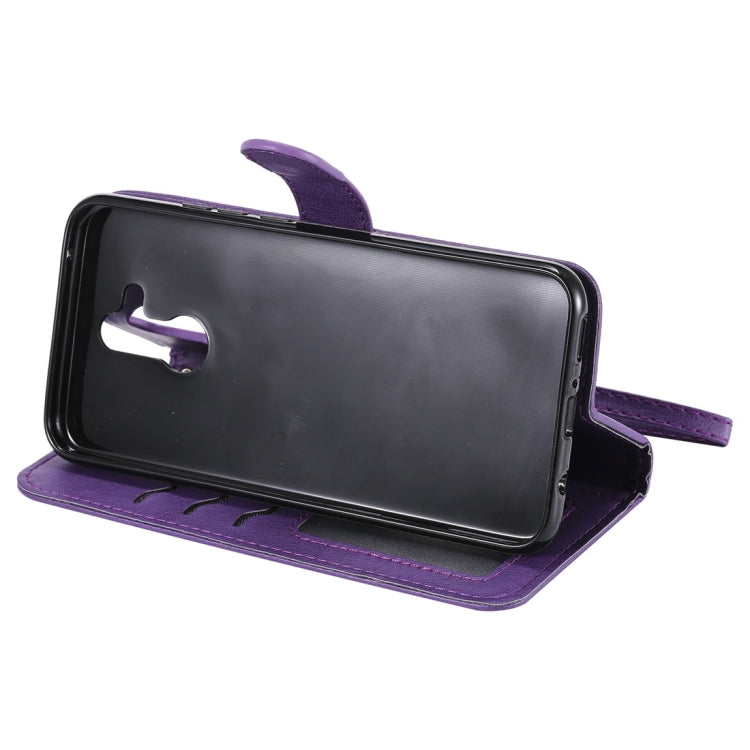 For Huawei Mate 20 Lite Solid Color Horizontal Flip Protective Case with Holder & Card Slots & Wallet & Photo Frame & Lanyard