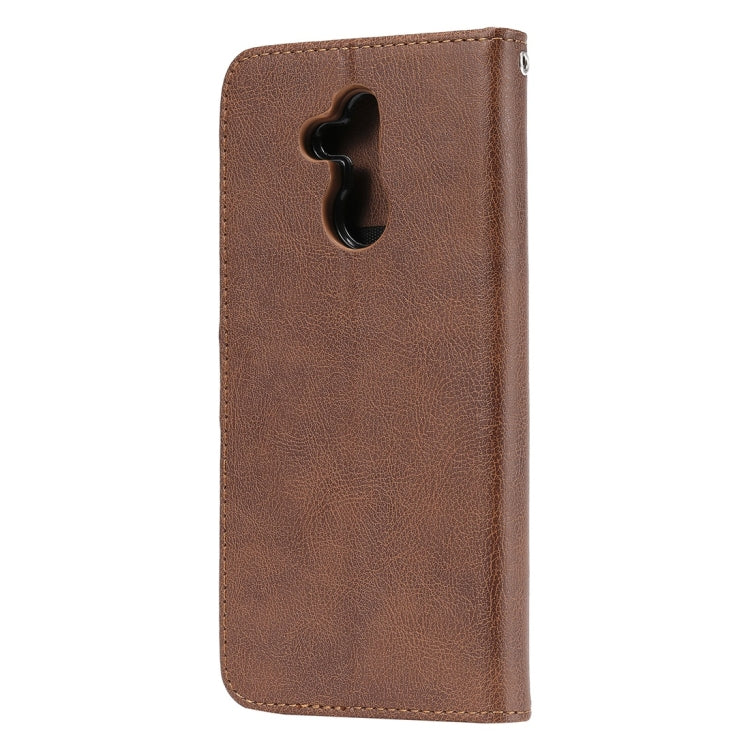 For Huawei Mate 20 Lite Solid Color Horizontal Flip Protective Case with Holder & Card Slots & Wallet & Photo Frame & Lanyard
