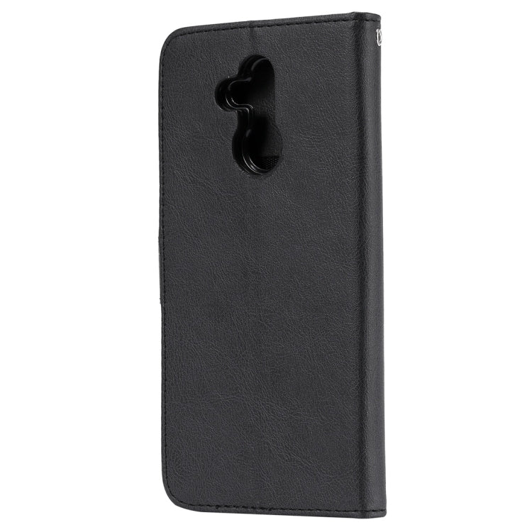 For Huawei Mate 20 Lite Solid Color Horizontal Flip Protective Case with Holder & Card Slots & Wallet & Photo Frame & Lanyard