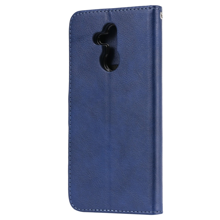 For Huawei Mate 20 Lite Solid Color Horizontal Flip Protective Case with Holder & Card Slots & Wallet & Photo Frame & Lanyard