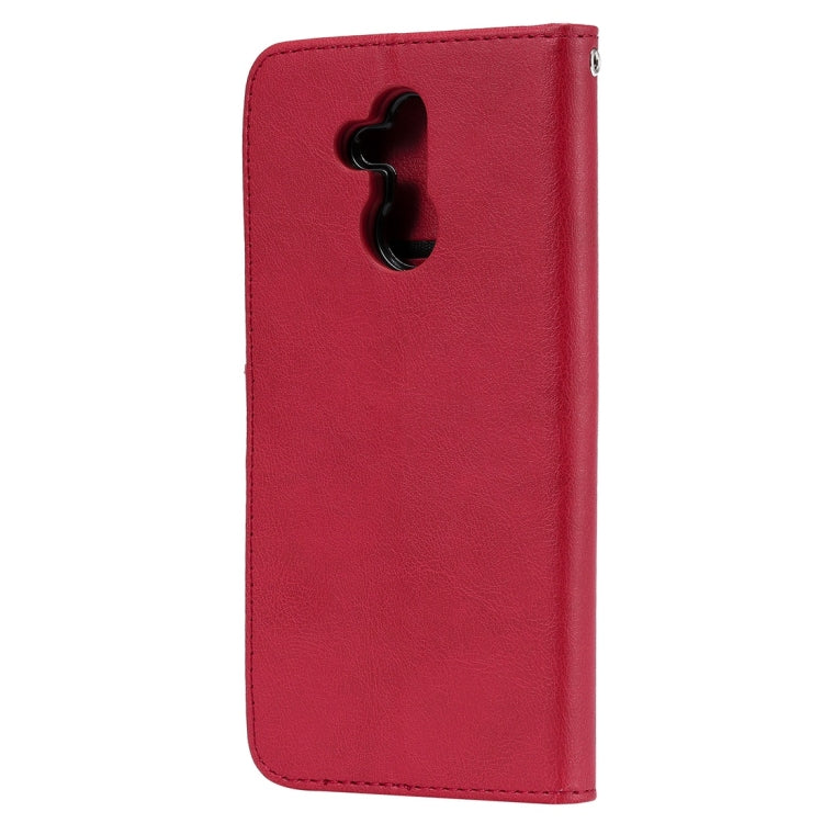 For Huawei Mate 20 Lite Solid Color Horizontal Flip Protective Case with Holder & Card Slots & Wallet & Photo Frame & Lanyard