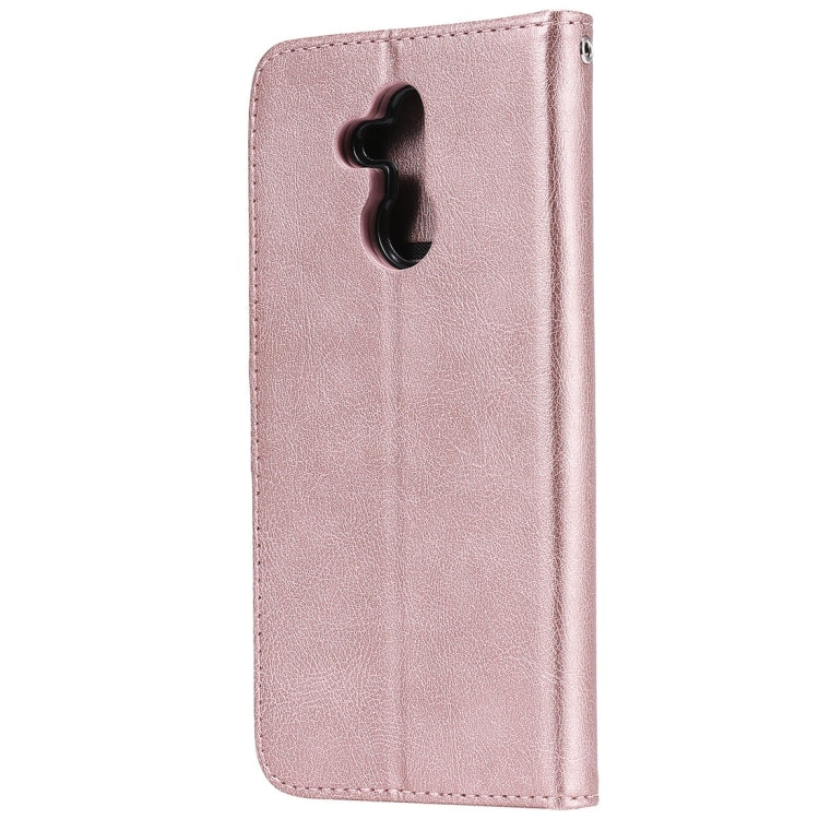 For Huawei Mate 20 Lite Solid Color Horizontal Flip Protective Case with Holder & Card Slots & Wallet & Photo Frame & Lanyard