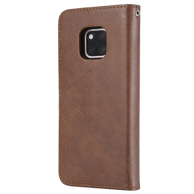 For Huawei Mate 20 Pro Solid Color Horizontal Flip Protective Case with Holder & Card Slots & Wallet & Photo Frame & Lanyard