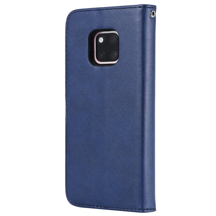 For Huawei Mate 20 Pro Solid Color Horizontal Flip Protective Case with Holder & Card Slots & Wallet & Photo Frame & Lanyard