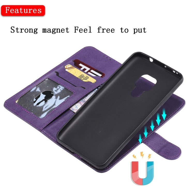 For Huawei Mate 20 Solid Color Horizontal Flip Protective Case with Holder & Card Slots & Wallet & Photo Frame & Lanyard