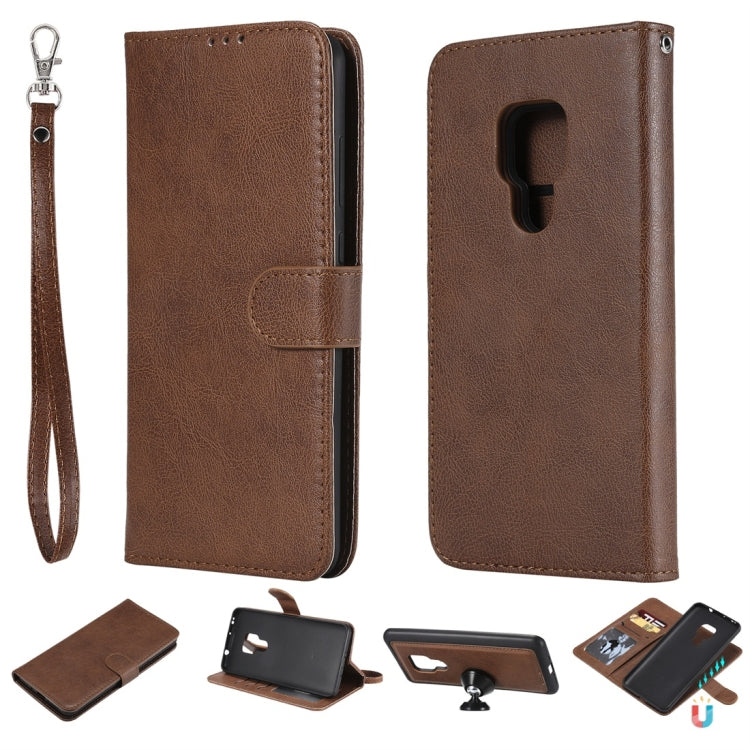 For Huawei Mate 20 Solid Color Horizontal Flip Protective Case with Holder & Card Slots & Wallet & Photo Frame & Lanyard