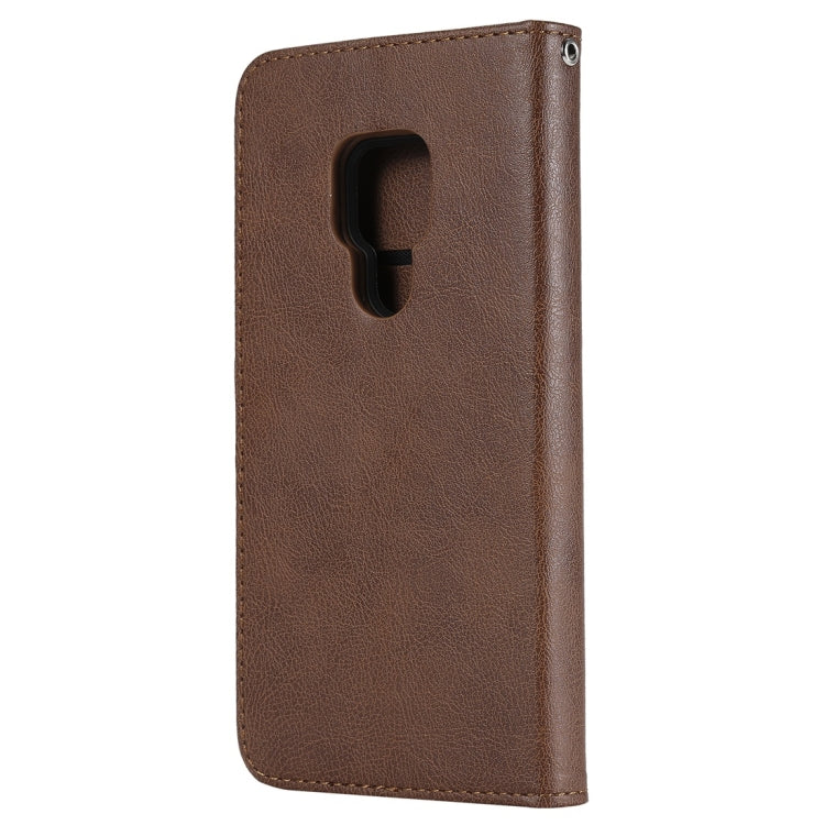 For Huawei Mate 20 Solid Color Horizontal Flip Protective Case with Holder & Card Slots & Wallet & Photo Frame & Lanyard