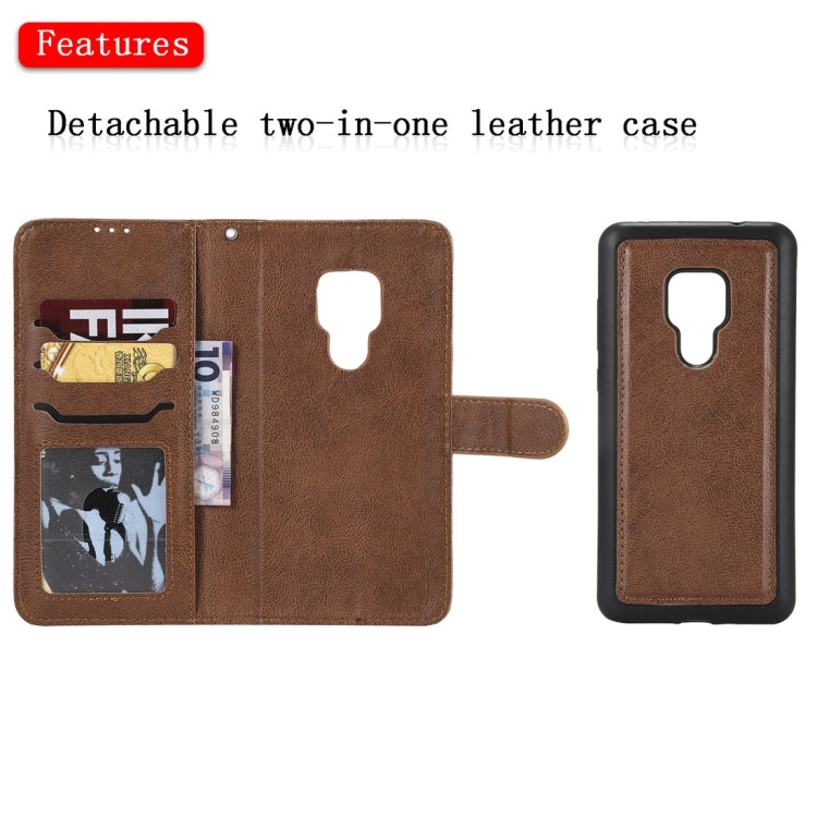 For Huawei Mate 20 Solid Color Horizontal Flip Protective Case with Holder & Card Slots & Wallet & Photo Frame & Lanyard