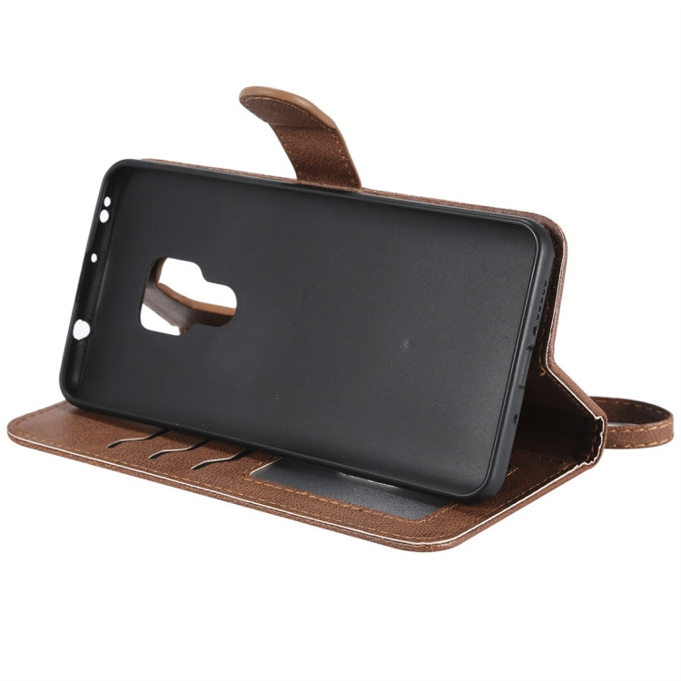 For Huawei Mate 20 Solid Color Horizontal Flip Protective Case with Holder & Card Slots & Wallet & Photo Frame & Lanyard