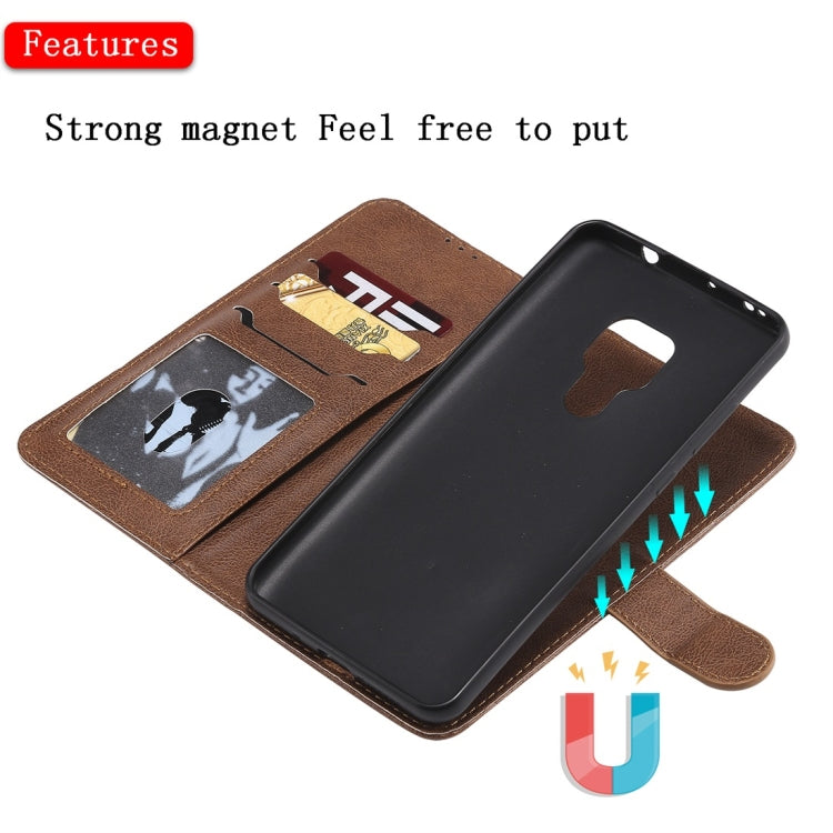 For Huawei Mate 20 Solid Color Horizontal Flip Protective Case with Holder & Card Slots & Wallet & Photo Frame & Lanyard