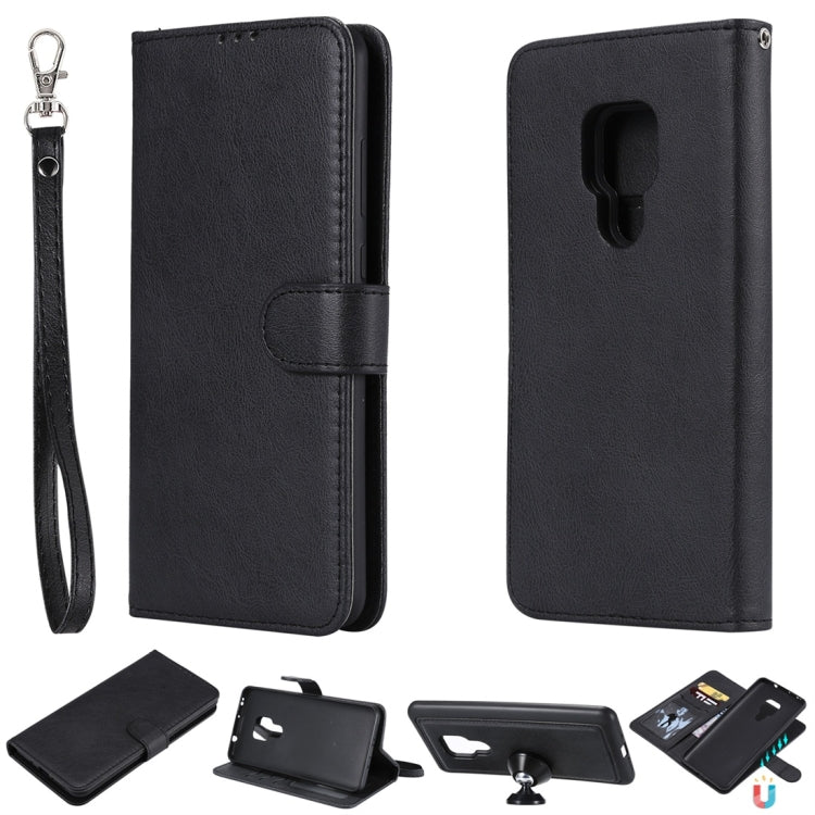 For Huawei Mate 20 Solid Color Horizontal Flip Protective Case with Holder & Card Slots & Wallet & Photo Frame & Lanyard