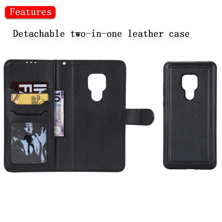 For Huawei Mate 20 Solid Color Horizontal Flip Protective Case with Holder & Card Slots & Wallet & Photo Frame & Lanyard