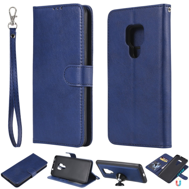 For Huawei Mate 20 Solid Color Horizontal Flip Protective Case with Holder & Card Slots & Wallet & Photo Frame & Lanyard