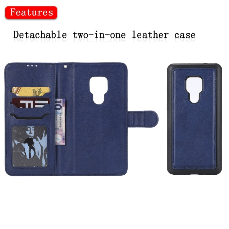 For Huawei Mate 20 Solid Color Horizontal Flip Protective Case with Holder & Card Slots & Wallet & Photo Frame & Lanyard