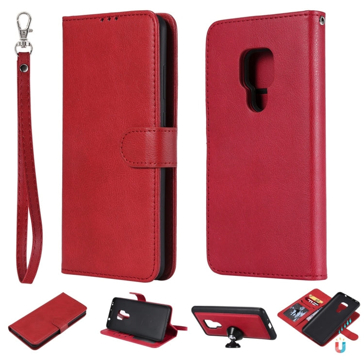 For Huawei Mate 20 Solid Color Horizontal Flip Protective Case with Holder & Card Slots & Wallet & Photo Frame & Lanyard