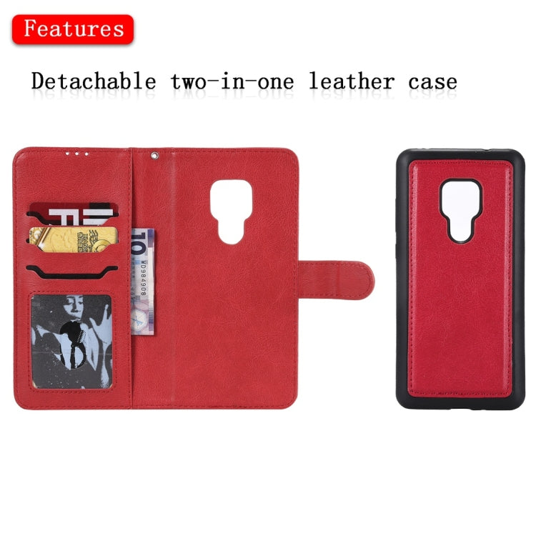 For Huawei Mate 20 Solid Color Horizontal Flip Protective Case with Holder & Card Slots & Wallet & Photo Frame & Lanyard