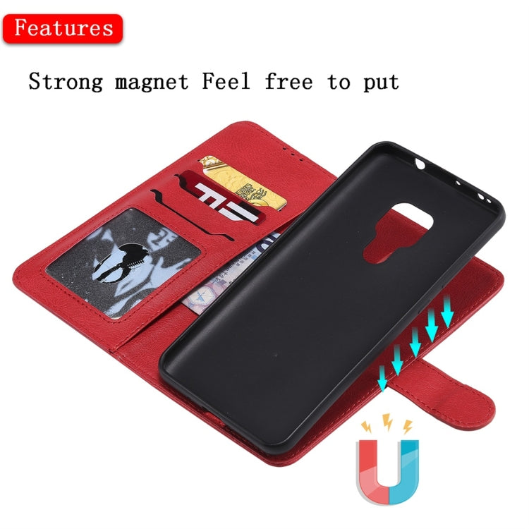 For Huawei Mate 20 Solid Color Horizontal Flip Protective Case with Holder & Card Slots & Wallet & Photo Frame & Lanyard