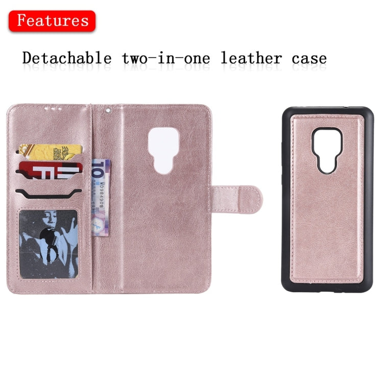 For Huawei Mate 20 Solid Color Horizontal Flip Protective Case with Holder & Card Slots & Wallet & Photo Frame & Lanyard