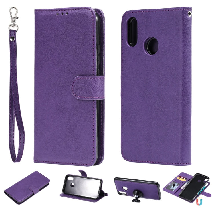 For Huawei nova 3i Solid Color Horizontal Flip Protective Case with Holder & Card Slots & Wallet & Photo Frame & Lanyard