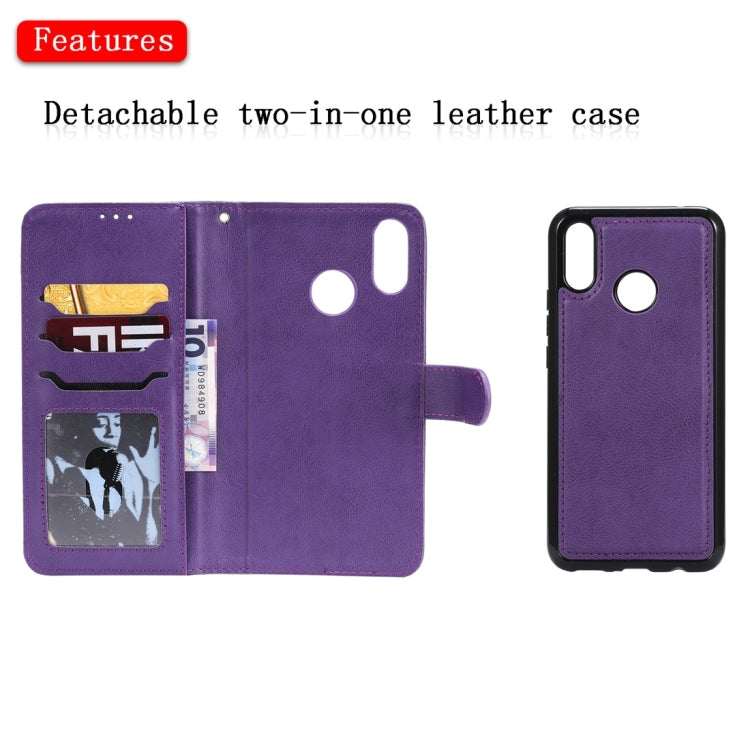 For Huawei nova 3i Solid Color Horizontal Flip Protective Case with Holder & Card Slots & Wallet & Photo Frame & Lanyard
