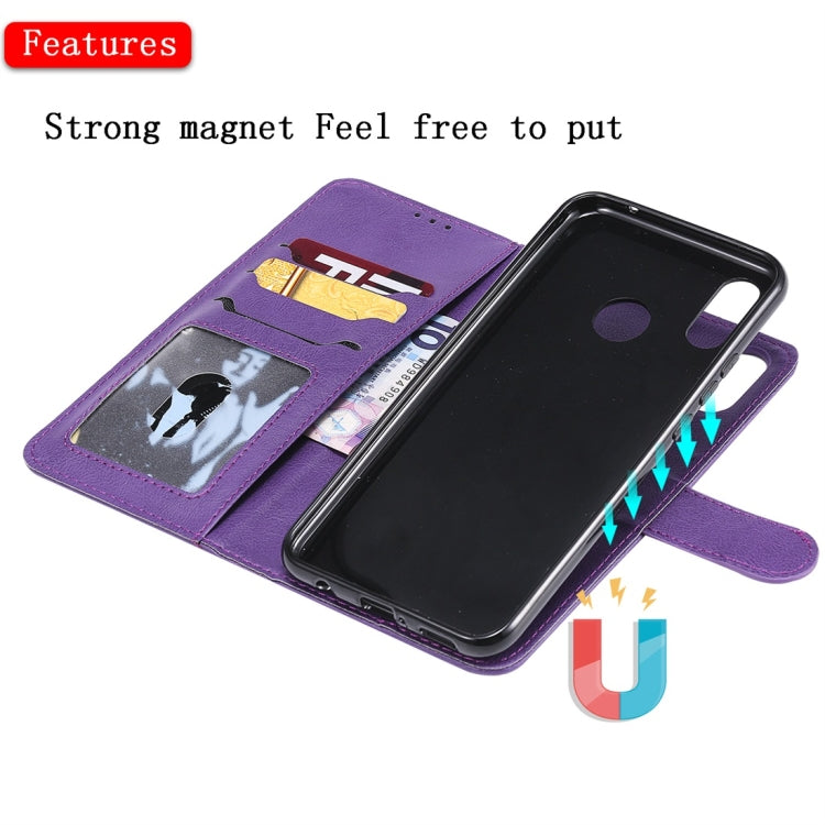 For Huawei nova 3i Solid Color Horizontal Flip Protective Case with Holder & Card Slots & Wallet & Photo Frame & Lanyard