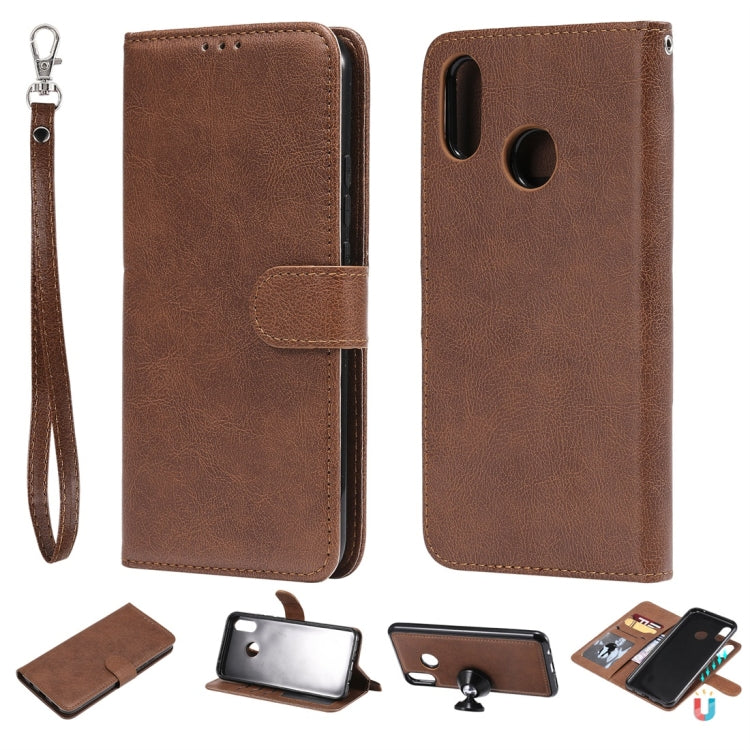 For Huawei nova 3i Solid Color Horizontal Flip Protective Case with Holder & Card Slots & Wallet & Photo Frame & Lanyard