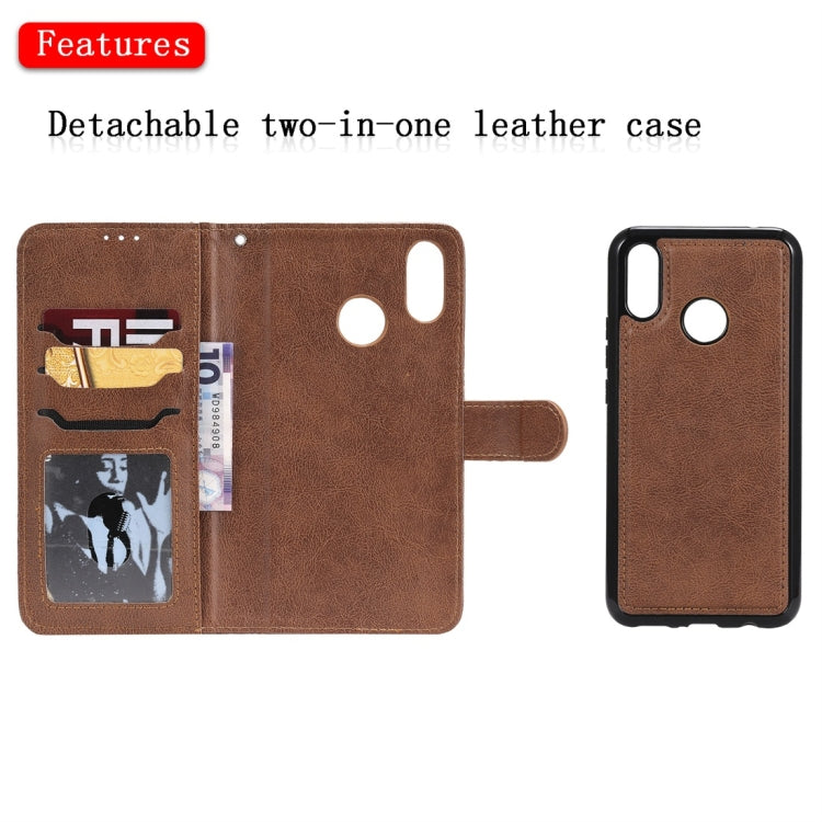 For Huawei nova 3i Solid Color Horizontal Flip Protective Case with Holder & Card Slots & Wallet & Photo Frame & Lanyard