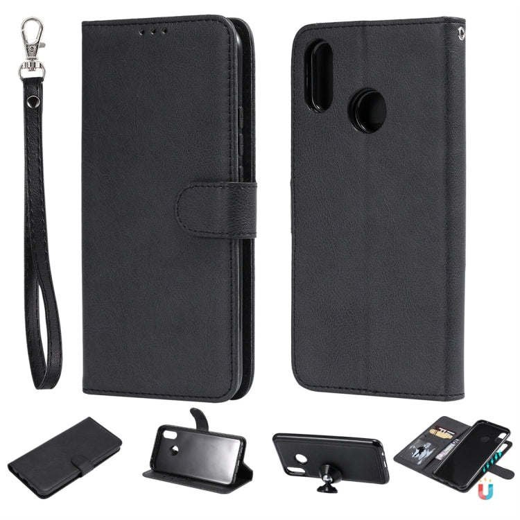 For Huawei nova 3i Solid Color Horizontal Flip Protective Case with Holder & Card Slots & Wallet & Photo Frame & Lanyard