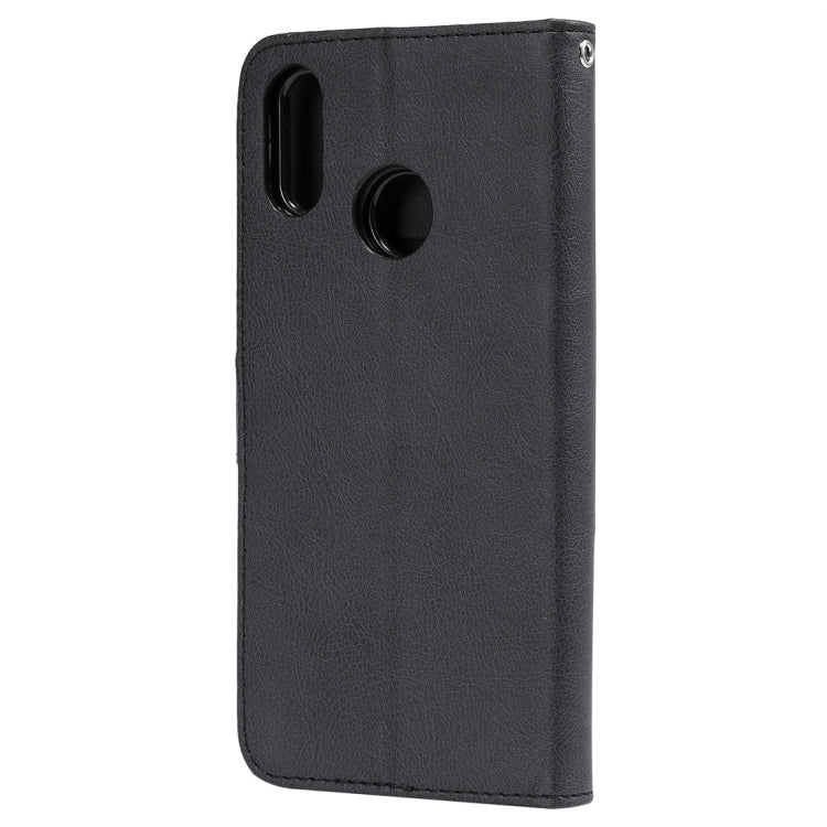 For Huawei nova 3i Solid Color Horizontal Flip Protective Case with Holder & Card Slots & Wallet & Photo Frame & Lanyard