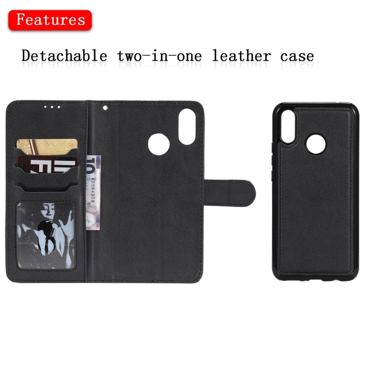 For Huawei nova 3i Solid Color Horizontal Flip Protective Case with Holder & Card Slots & Wallet & Photo Frame & Lanyard