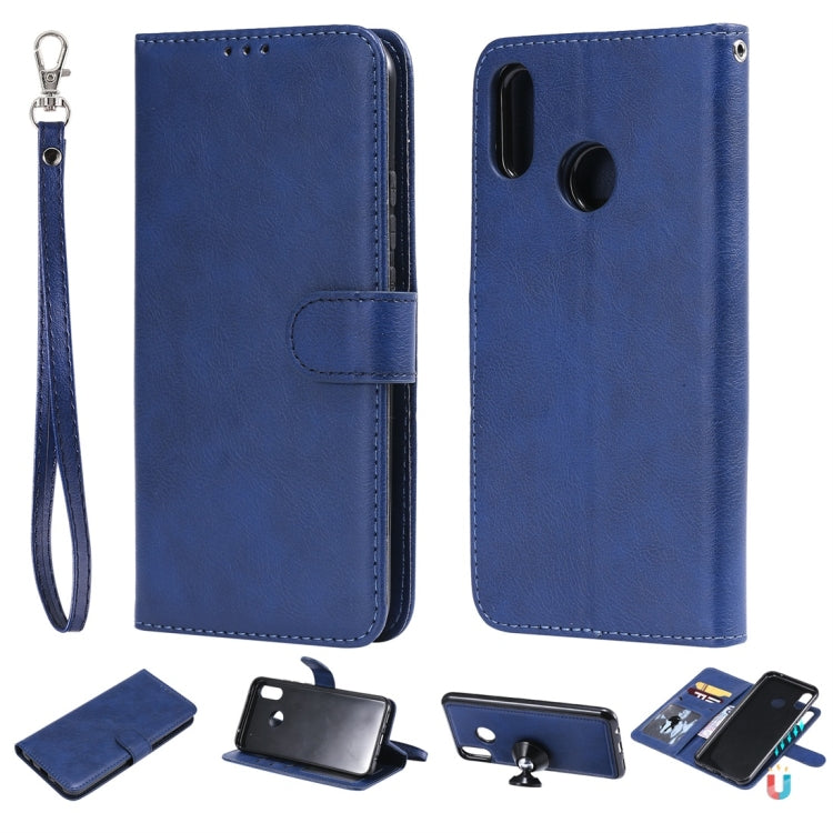 For Huawei nova 3i Solid Color Horizontal Flip Protective Case with Holder & Card Slots & Wallet & Photo Frame & Lanyard