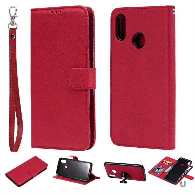 For Huawei nova 3i Solid Color Horizontal Flip Protective Case with Holder & Card Slots & Wallet & Photo Frame & Lanyard