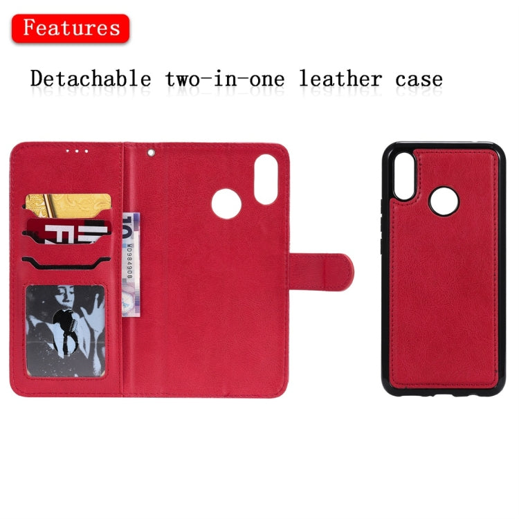 For Huawei nova 3i Solid Color Horizontal Flip Protective Case with Holder & Card Slots & Wallet & Photo Frame & Lanyard