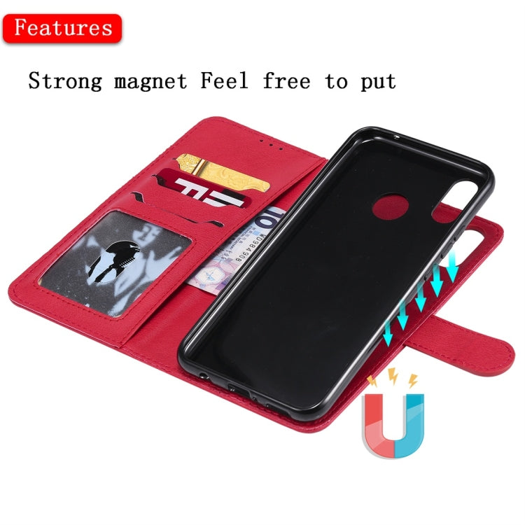 For Huawei nova 3i Solid Color Horizontal Flip Protective Case with Holder & Card Slots & Wallet & Photo Frame & Lanyard