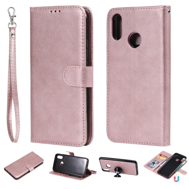 For Huawei nova 3i Solid Color Horizontal Flip Protective Case with Holder & Card Slots & Wallet & Photo Frame & Lanyard