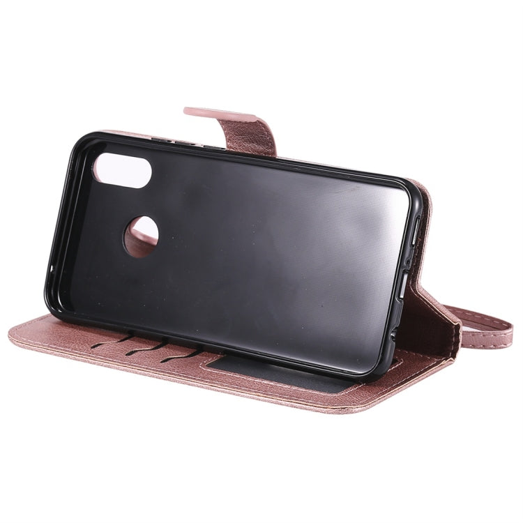 For Huawei nova 3i Solid Color Horizontal Flip Protective Case with Holder & Card Slots & Wallet & Photo Frame & Lanyard