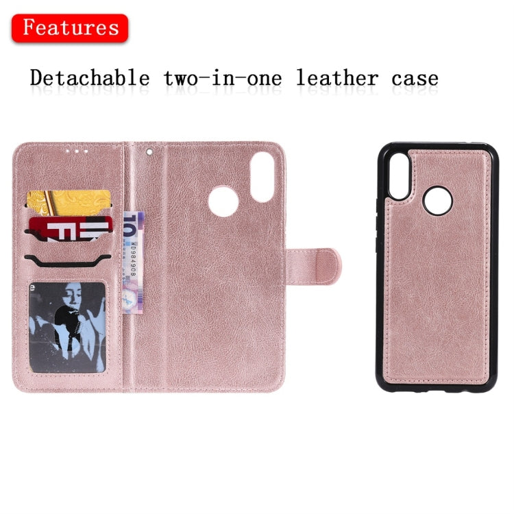 For Huawei nova 3i Solid Color Horizontal Flip Protective Case with Holder & Card Slots & Wallet & Photo Frame & Lanyard